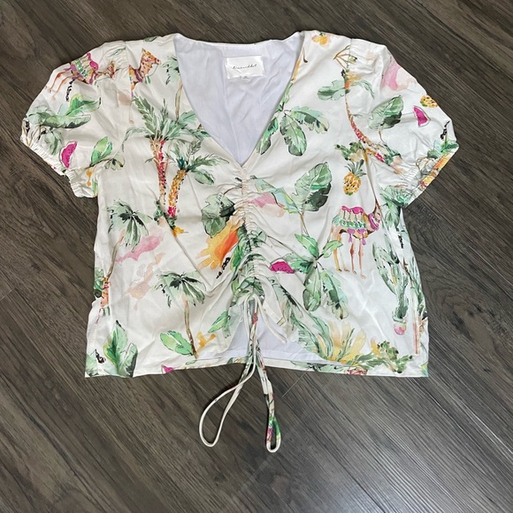 Line & Dot Jaclyn Ruched Top - Picture 2 of 5